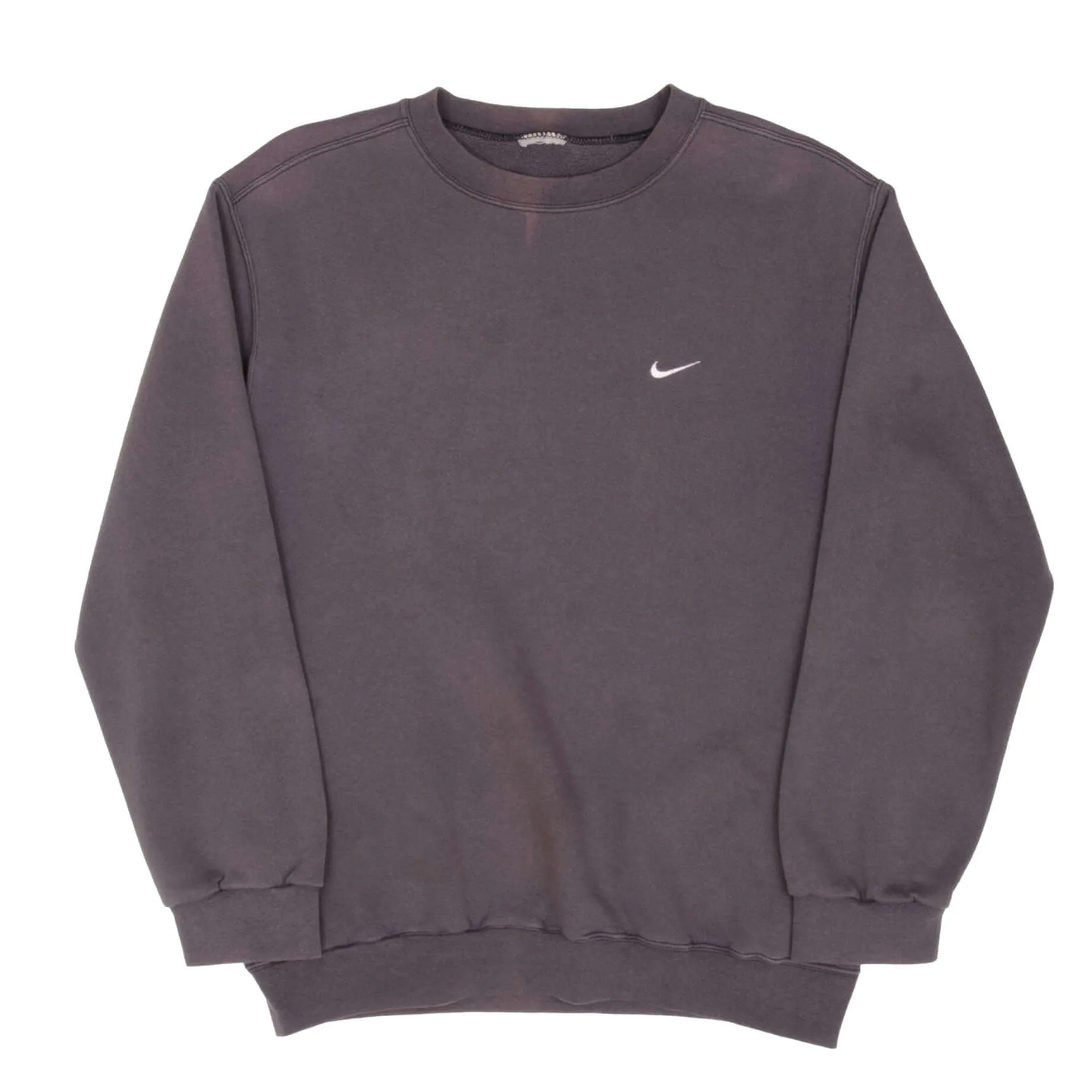 VINTAGE NIKE CLASSIC SWOOSH DARK GRAY SWEATSHIRT 2000S SIZE MEDIUM