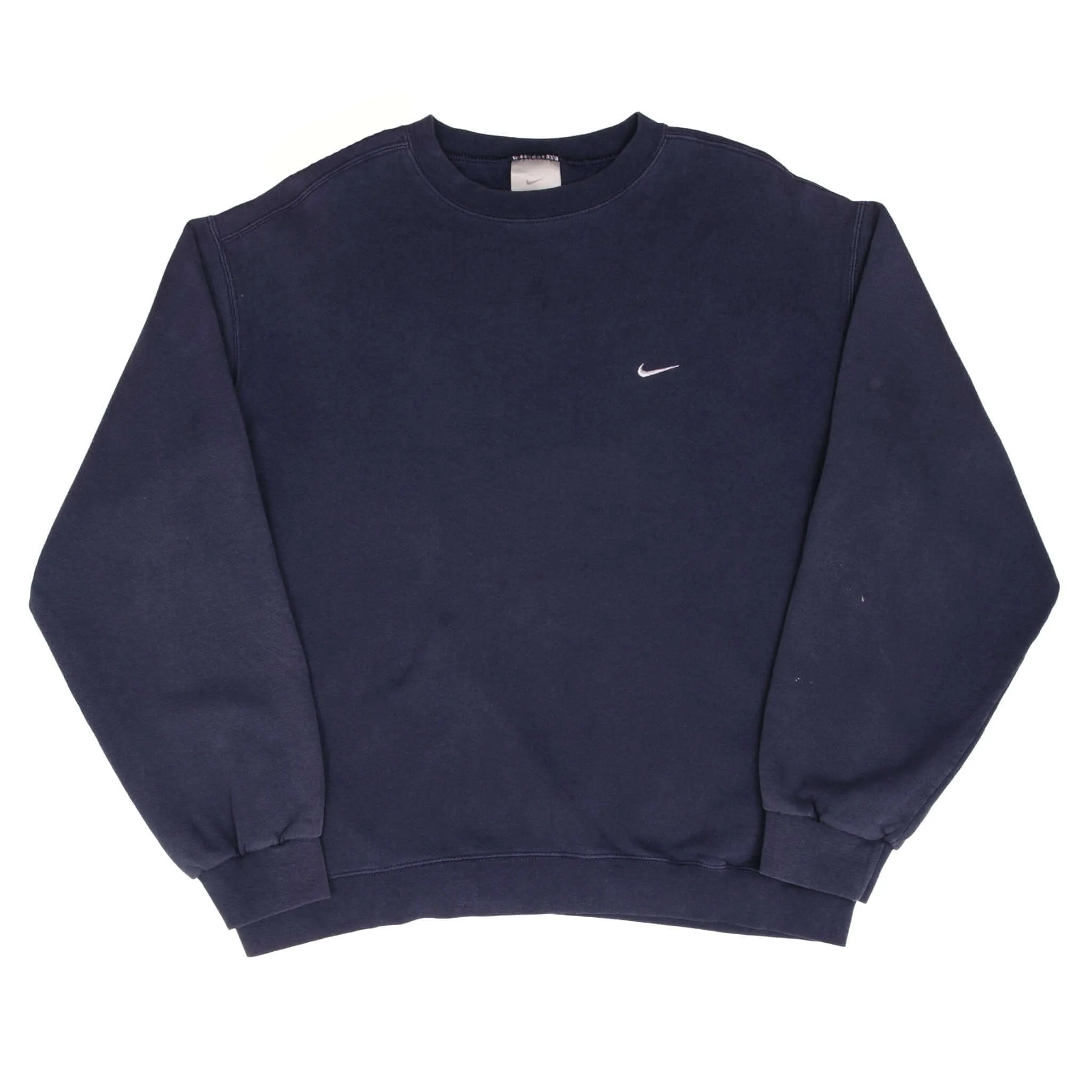 VINTAGE NIKE CLASSIC SWOOSH NAVY BLUE SWEATSHIRT 2000S SIZE LARGE