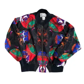 Vintage Silk Bomber Jacket M