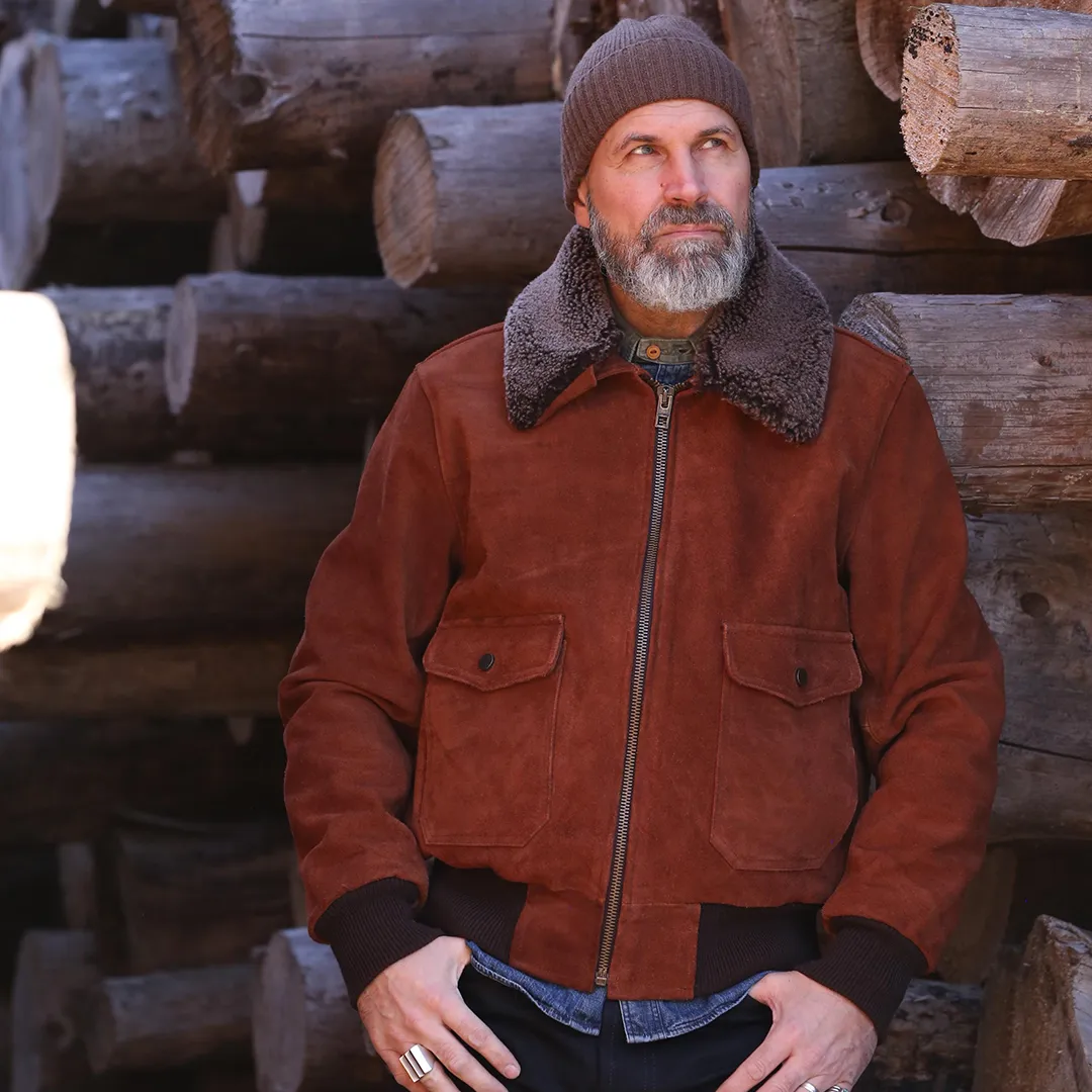 VOYAGEURS NORDIC BOMBER JACKET - MAPLE BROWN