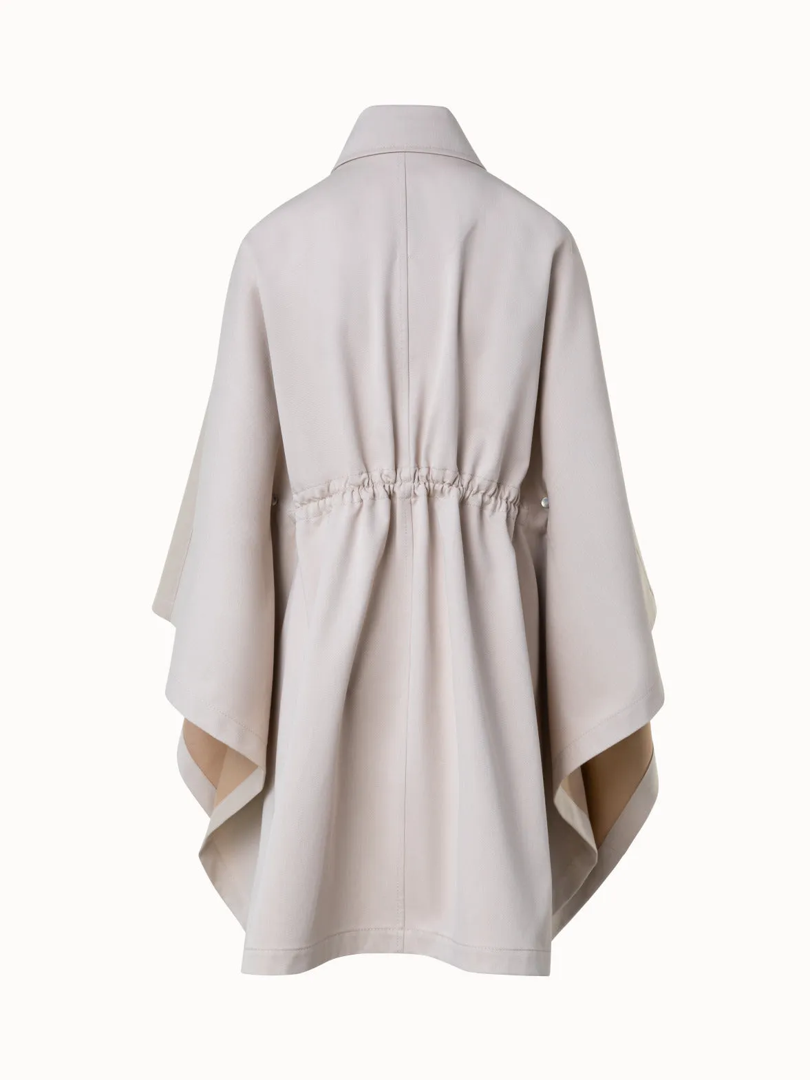 Water Repellent Cape Coat in Cotton Twill