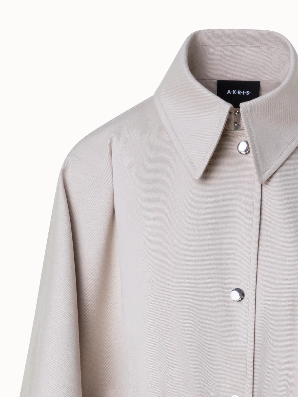 Water Repellent Cape Coat in Cotton Twill