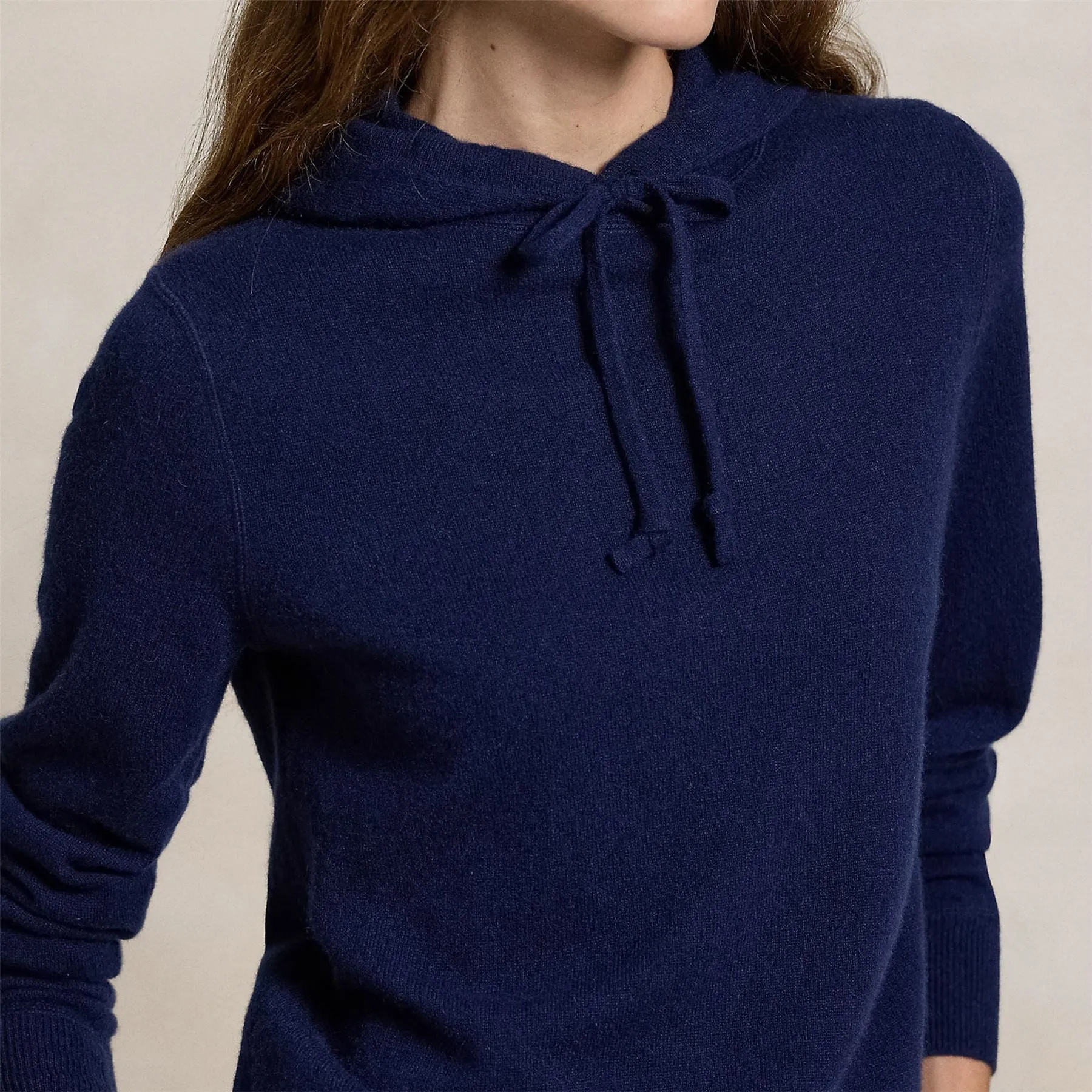 Womens RLX Cashmere Hoodie Refined Navy - 2025